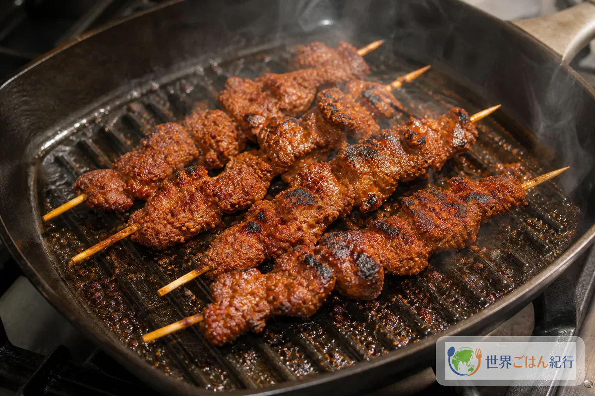 手順5: グリルパンで焼く(6〜8分)