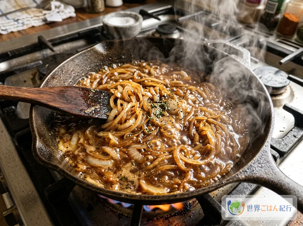 手順6: 玉ねぎを煮る(15分)