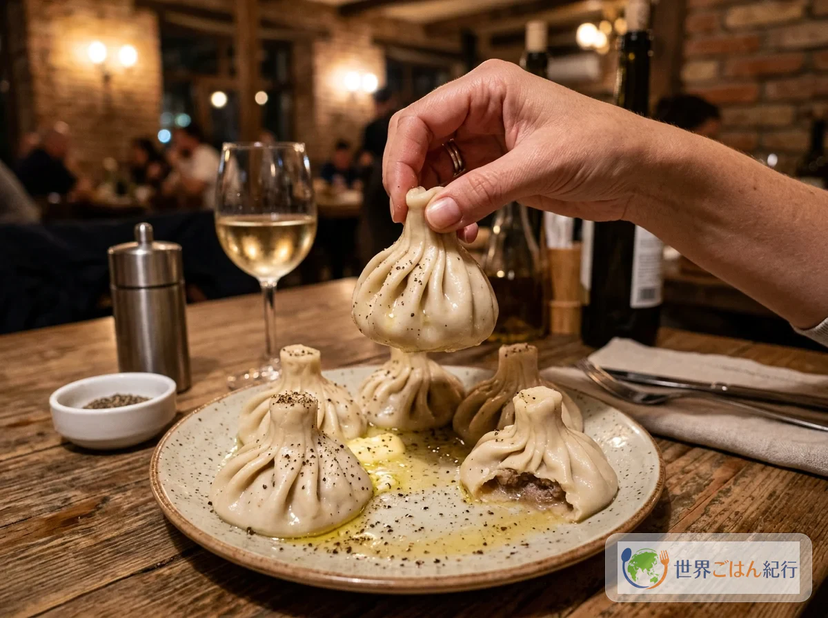 手順6: 盛り付けと食べ方(3分)―― ジョージアの作法